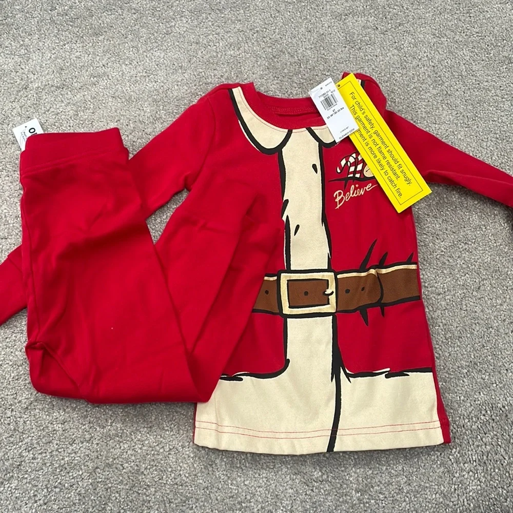 Old Navy Red Cotton Christmas Pajamas NWT Size 2T